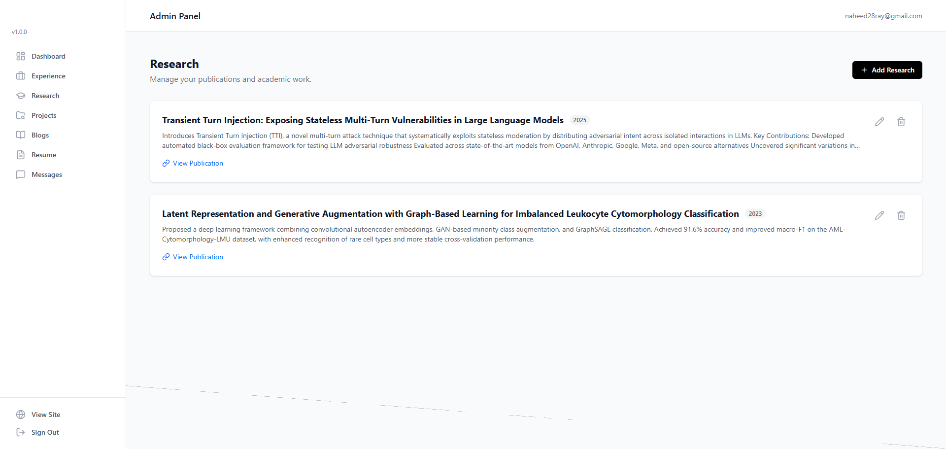 Portfolio CMS screenshot 3