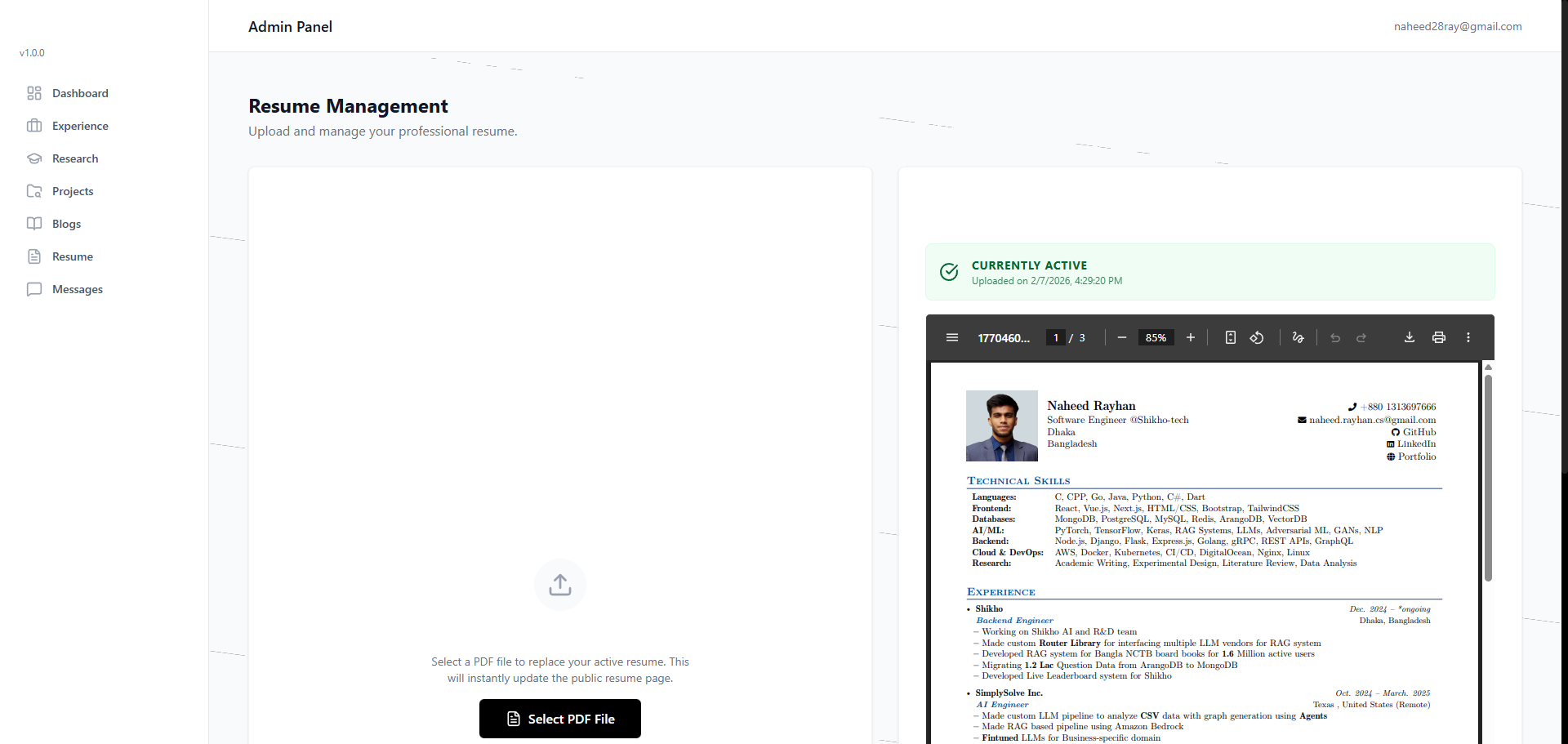 Portfolio CMS screenshot 6