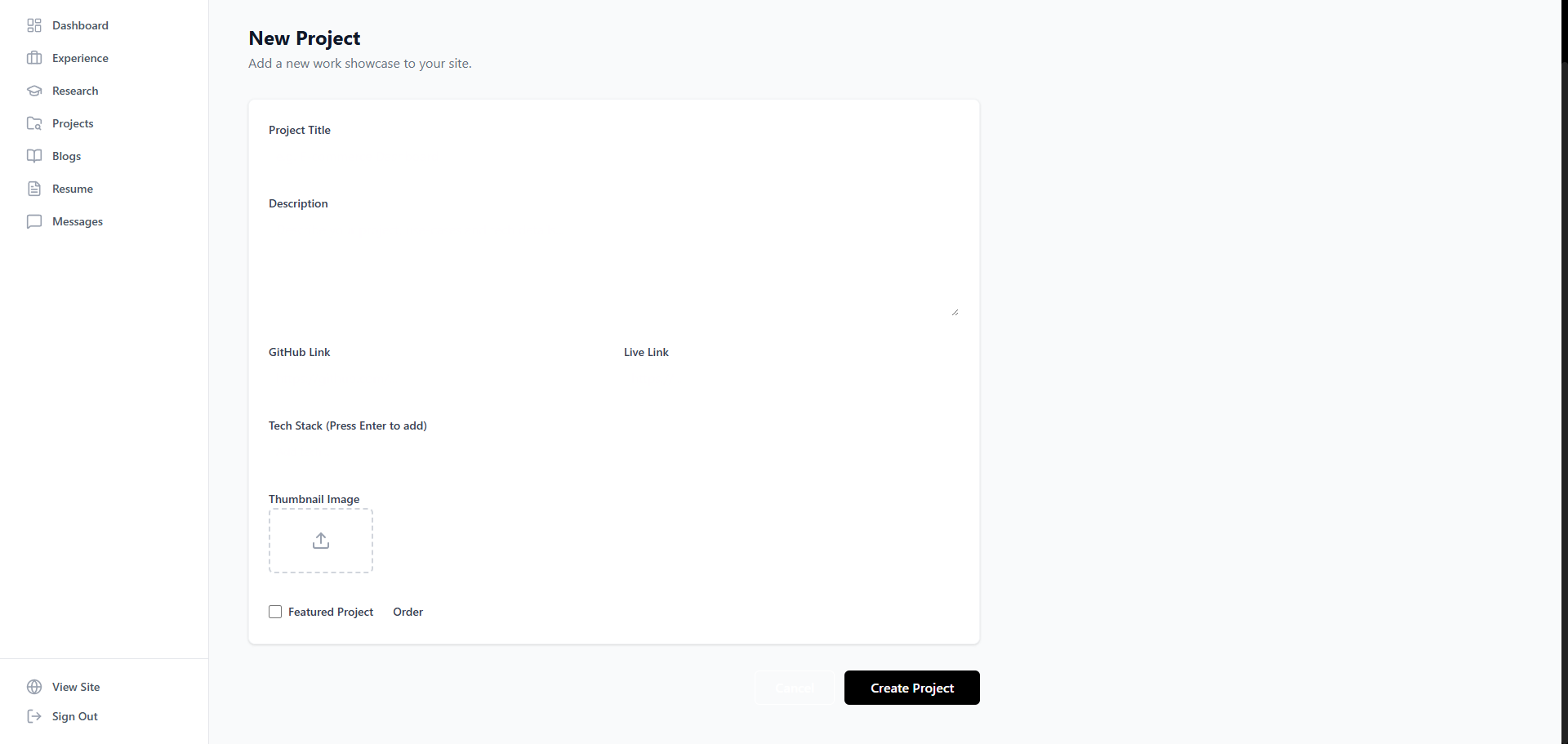 Portfolio CMS screenshot 10