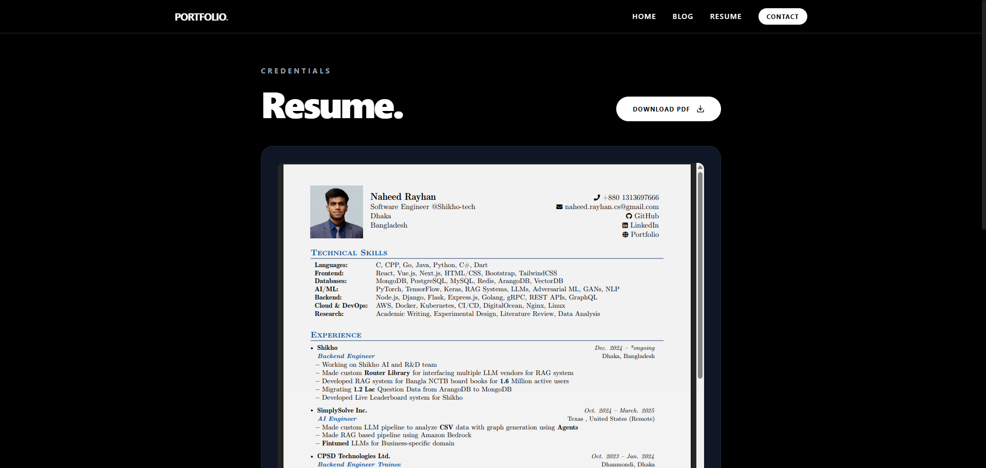 Portfolio CMS screenshot 20